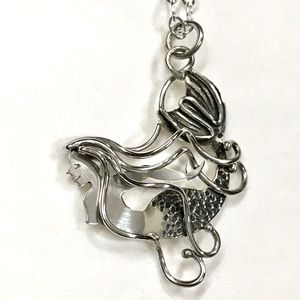 Sterling silver mermaid necklace